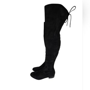 Marc Fisher Humor 2 MFHUMOR2 Black Faux Suede Over-The-Knee Riding Boots Size 11